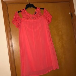 Orange spring dress